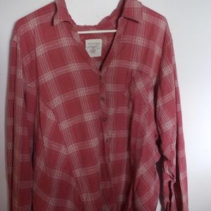 Flannel style snap shirt